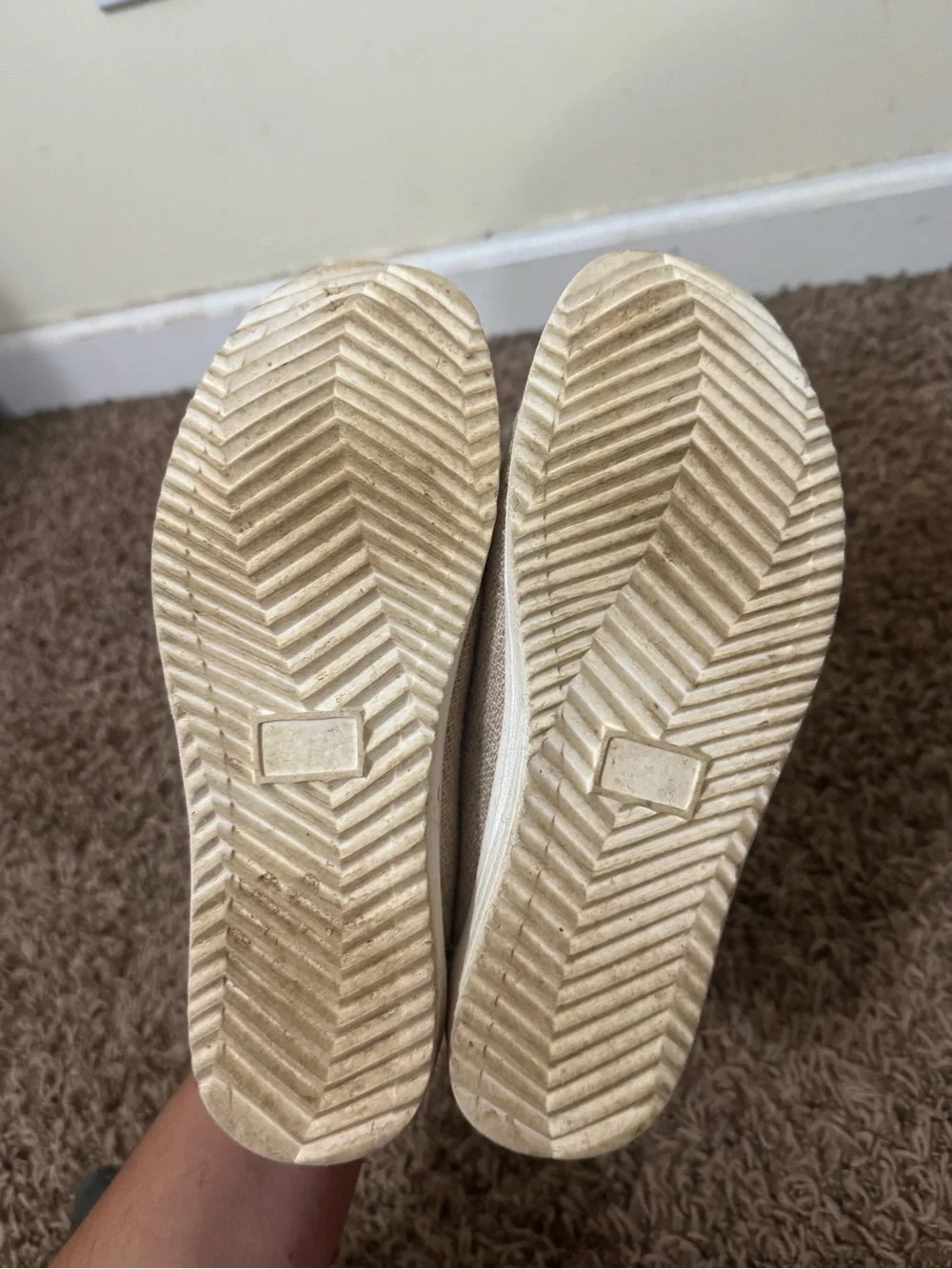 Women's Beige Slip-On Casual Shoes with Floral Insole